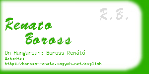 renato boross business card