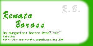 renato boross business card
